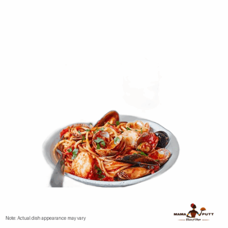 Seafood Jollof Spaghetti